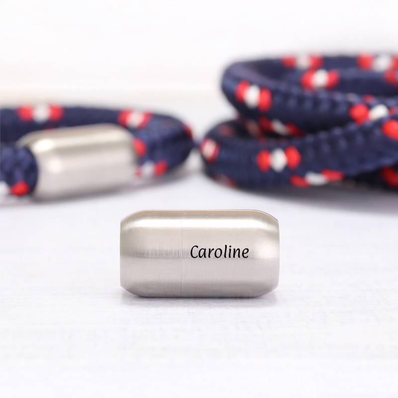 Magnetverschluss Mit Gravur 8 Mm | Edelstahl Silberfarben Personalisierbarer Verschluss Für Segeltauarmband Name Datum Text Diy von Gluecksfieber
