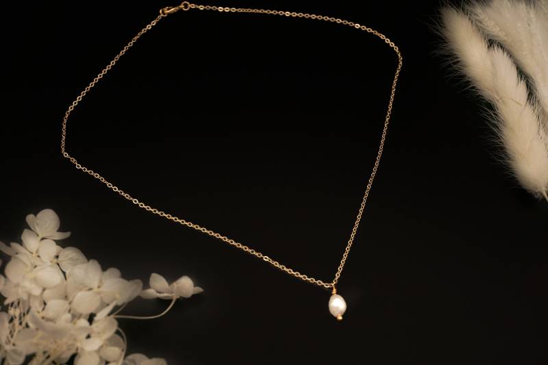 Kette Mit Perlenanhänger von GluecksfundDesigns