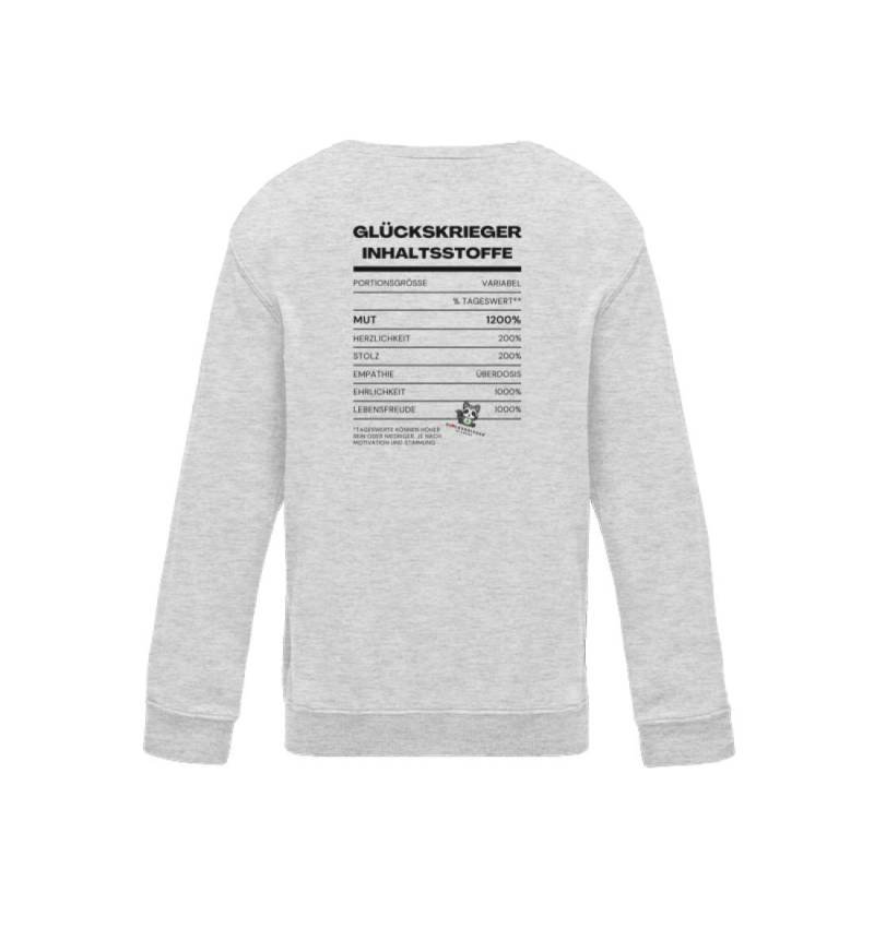 Glückskrieger Inhaltsstoffe - Kinder Sweatshirt von GlueckskriegerShop