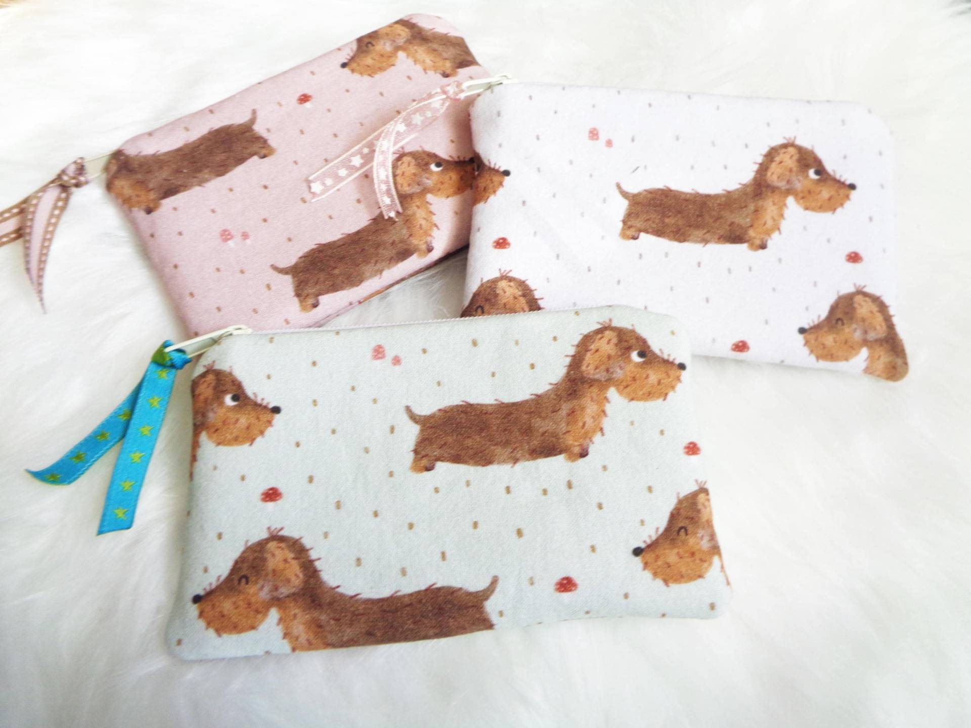 Minigeldbörse - Kleiner Geldbeutel Portemonnaie Dackel von Gluecksmomente1