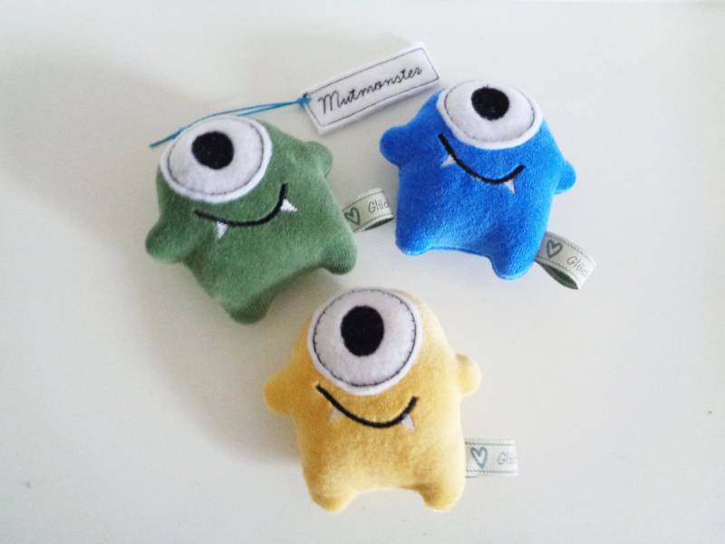 Mutmonster - Taschen Monster- Seelentröster Glücksmonster Glücksbringer Mutmacher- Kleiner Freund Kumpel Monsterchen von Gluecksmomente1