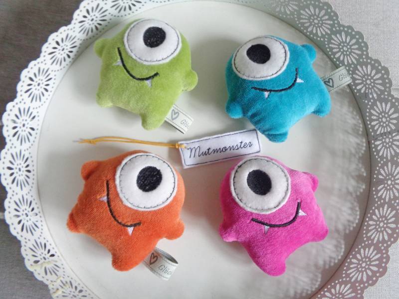 Mutmonster - Taschen Monster- Seelentröster Glücksmonster Glücksbringer Mutmacher- Kleiner Freund Kumpel Monsterchen von Gluecksmomente1