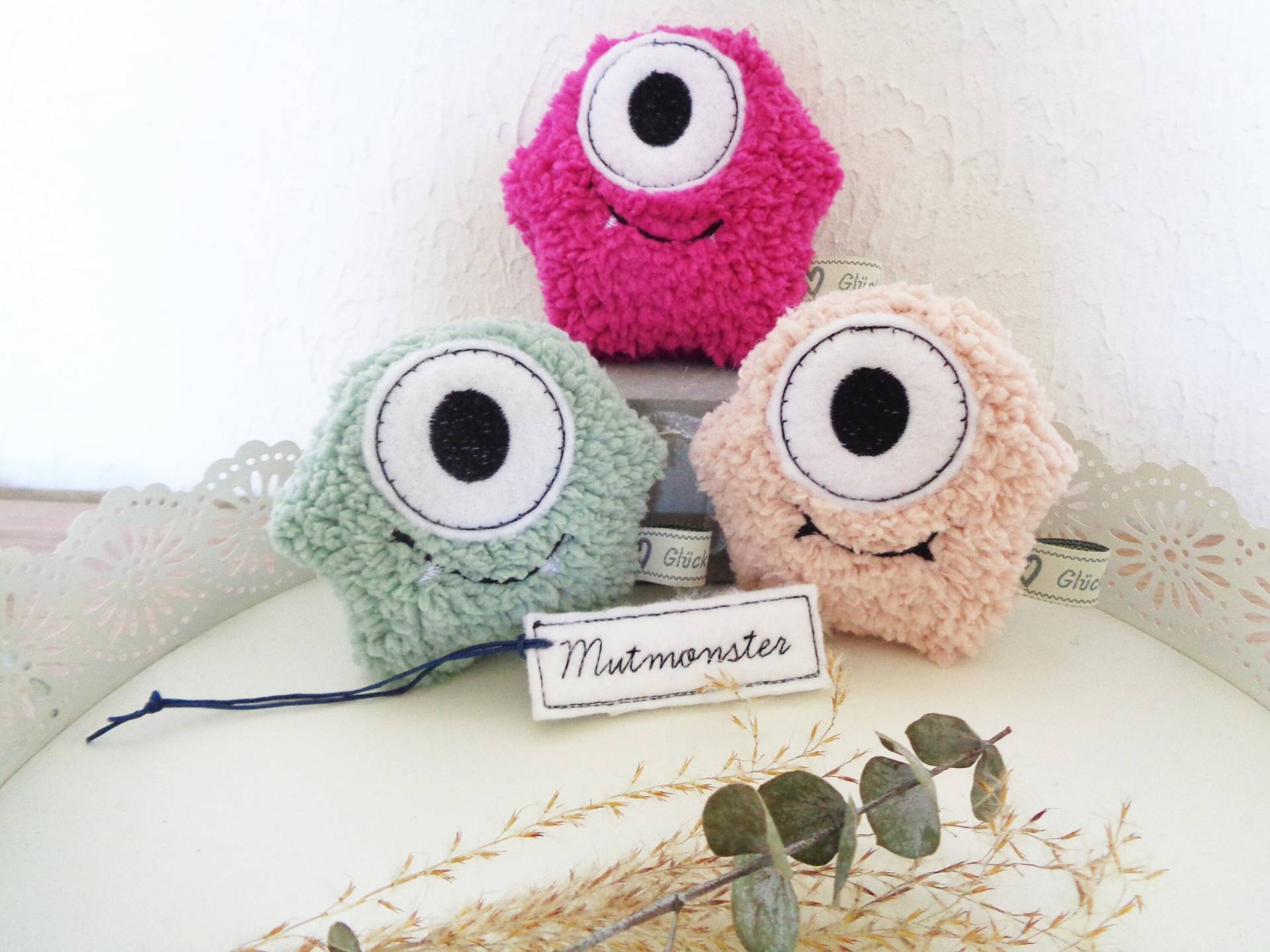 Mutmonster - Taschen Monster- Seelentröster Glücksmonster Glücksbringer Mutmacher- Kleiner Freund Kumpel Monsterchen von Gluecksmomente1