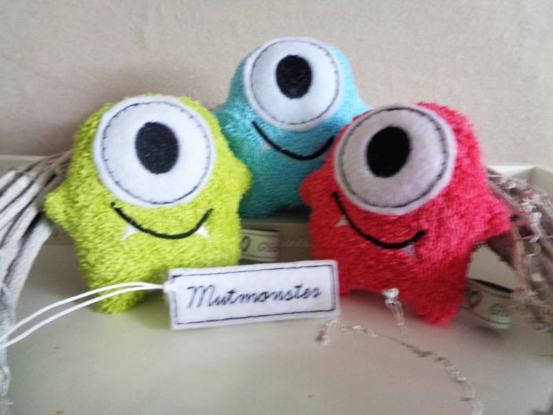 Mutmonster - Taschen Monster- Seelentröster Glücksmonster Glücksbringer Mutmacher- Kleiner Freund Kumpel Monsterchen von Gluecksmomente1