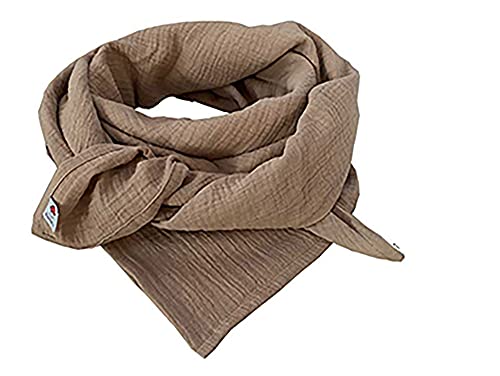 Glückspilz I Musselin Tuch Damen | Musselin Schal Damen | 130 x 130 cm | Schals & Tücher für Damen | Baumwolle | Musselintuch | XXL | Beige von Glückspilz-Shop