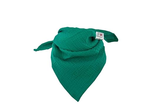Glückspilz Musselintuch | Musselin Schal | Baby Dreieckstuch | Halstücher Kinder | 60 x 60 cm | Grün von Glückspilz-Shop