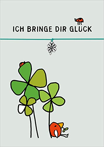 Glücksschmiedin - Glücksgeschenk, Wunscharmband in TÜRKIS mit silberfarbenem KLEEBLATT-Anhänger und Spruchkarte zum selberbeschriften von Glücksschmiedin