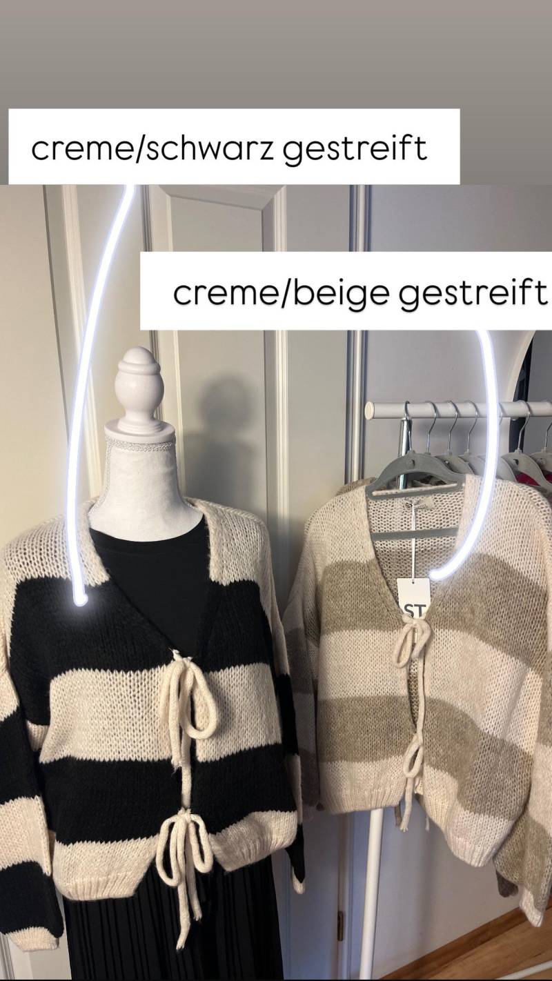 Cardigan Zum Binden Strickjacke Kuschelig Oversize Rosa Gestreift Braun Weich Wolle Viskose Beige Blau Glückstürchen Glueckstuerchen 36 42 von Glueckstuerchen