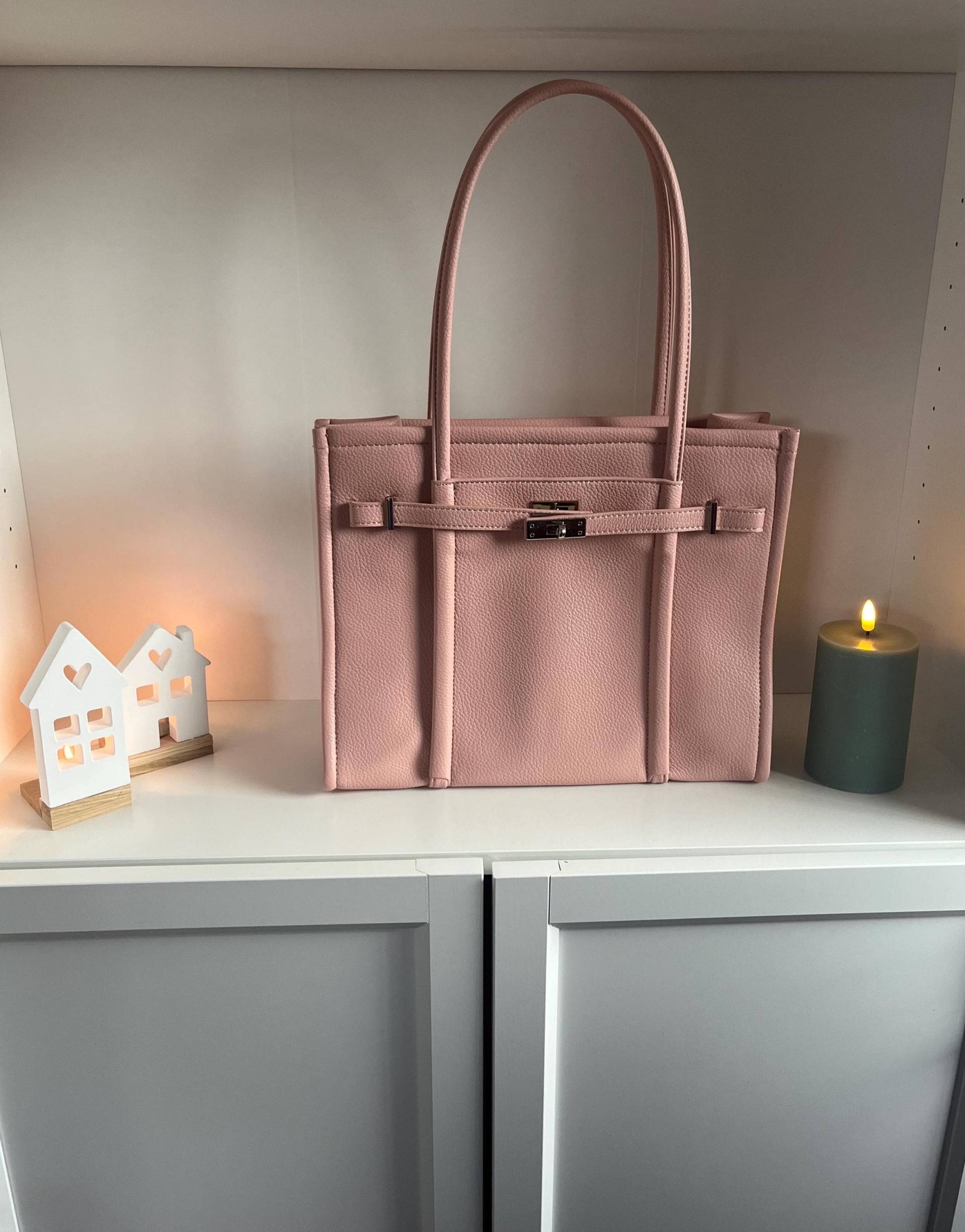 Damen Handtasche Schick Elegant Mit Schloss Business Büro Job Luxus Design Shopper Crossbody Edel Groß Kunstleder Leder Vegan Arbeit Tablet von Glueckstuerchen