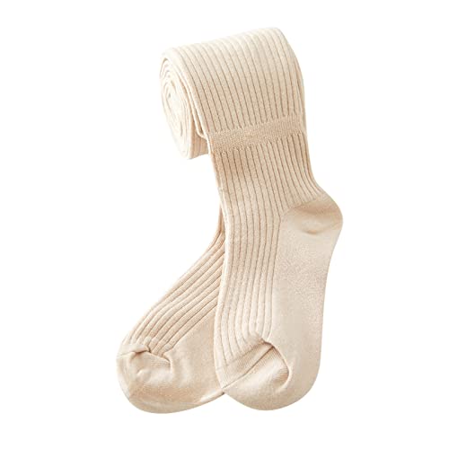 Baby Thermo Strumpfhose Mädchen Kinderstrumpfhose Blickdichte Winter Warm Fleece Gefütterte Leggings Strumpfhosen Baumwolle Thermostrumpfhose Tight Mehrfarbig Thermo Verdicken (Beige, 12-24 Months) von Glücksvogel