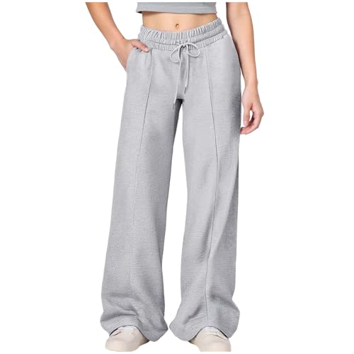 Baggy Jogginghose Mädchen Kinder Jogger Hose Weites Bein Freizeithose Baumwolle Cargohose mit Gummizug Jogginghose Lässig Sport Sweathose Lange Lockere Elastischer Teenager Sweatpants Trainingshosen von Glücksvogel