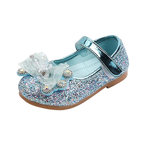 Ballerinas Mädchen Flache Schuhe Prinzessin Schuhe mit Schleife Pailletten Kristall Schuhe Kleidschuhe Ballerina Schuhe Glitzer Abendschuhe Sommer Kinder Hochzeitschuhe für Festliche Karneval Party von Glücksvogel