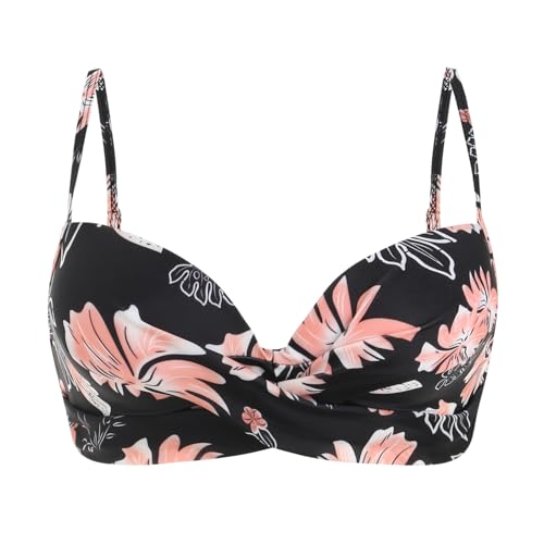 Damen Bikini Oberteil V Ausschnitt Wickeloptik Crossover Bralette Bademoden Push Up Sport Bikinioberteil Gepolstert Bikinis Bra Große Brüste Padded Schnell Trocknend Swimsuits Sommer Strand Bikini Top von Glücksvogel