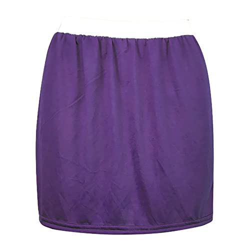 Damen Blusenrock Unterrock Hemdverlängerung Rock Lower Skirt Shirt Extender Unterzieh Hemd Verlängerung Minirock Blusenverlängerung Shirt Verlängerung Hemdrock für Pullover, Sweatshirts, (Purple, XL) von Glücksvogel