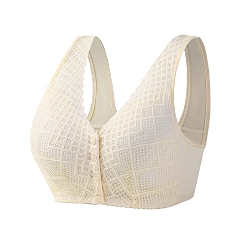 Damen Nahtlos Push-Up BH ohne Bügel Vorderverschluss Weicher Gepolstert Bra Vollschalen Starker Halt Klassischer BH Bralette Nahtlose Bustier Push up Große Bustier BH Modern Bralette (B, 36) von Glücksvogel