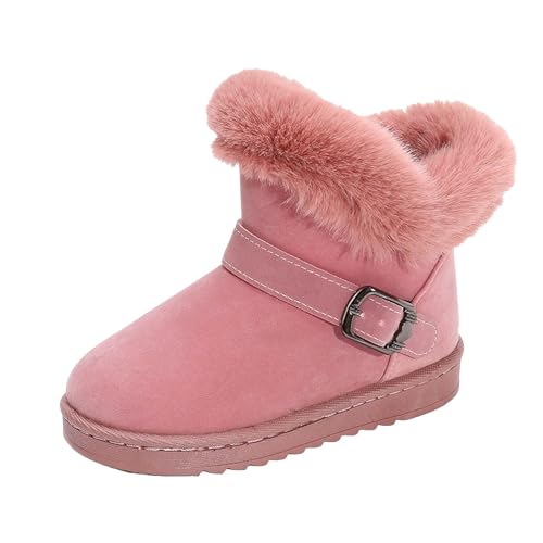 Fleece Gefüttert Schneestiefel für Jungen Mädchen Unisex Kinder Winter-Bootie Mädchen Jungen Winter Warm Schneeschuh Gummistiefel Winterstiefel Baumwollstiefel Süße Kindererstiefel Gummistiefel von Glücksvogel