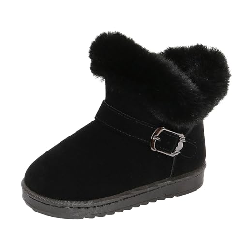 Fleece Gefüttert Schneestiefel für Jungen Mädchen Unisex Kinder Winter-Bootie Mädchen Jungen Winter Warm Schneeschuh Gummistiefel Winterstiefel Baumwollstiefel Süße Kindererstiefel Gummistiefel von Glücksvogel