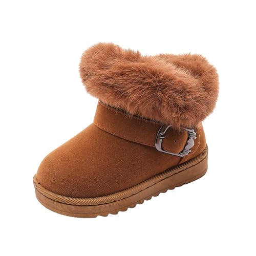 Fleece Gefüttert Schneestiefel für Jungen Mädchen Unisex Kinder Winter-Bootie Mädchen Jungen Winter Warm Schneeschuh Gummistiefel Winterstiefel Baumwollstiefel Süße Kindererstiefel Gummistiefel von Glücksvogel