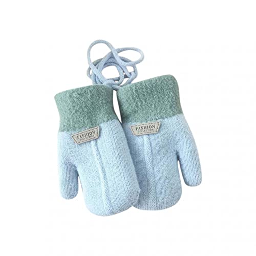 Glücksvogel Winter Handschuhe Kinder Kleinkind Fäustlinge Baby Cartoon Fausthandschuh Stretch Strickhandschuh Dicke Halshandschuhe mit Plüsch Spielen, Laufen, Skifahren Bedarf,1-6 Jahre alt von Glücksvogel