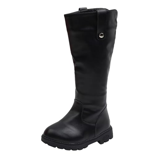 Gummistiefel Mädchen Lange Stiefel Wasserdicht Hohe rutschfeste Gummischuhe Bequeme Kniehohe Westernstiefel Blockabsatz Langschaft Stiefel rutschfeste Winterstiefel Plateaustiefel Reitstiefel Boots von Glücksvogel