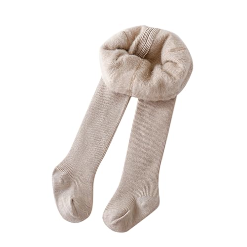Mädchen Baby Thermo Strumpfhosen Thermo Verdicken Strickstrumpfhose Baumwolle Warm Gefüttert Thermostrumpfhose Winter Leggings Kinderstrumpfhose Blickdichte Strumpfhosen Weiche (Coffee, 6-12 Months) von Glücksvogel