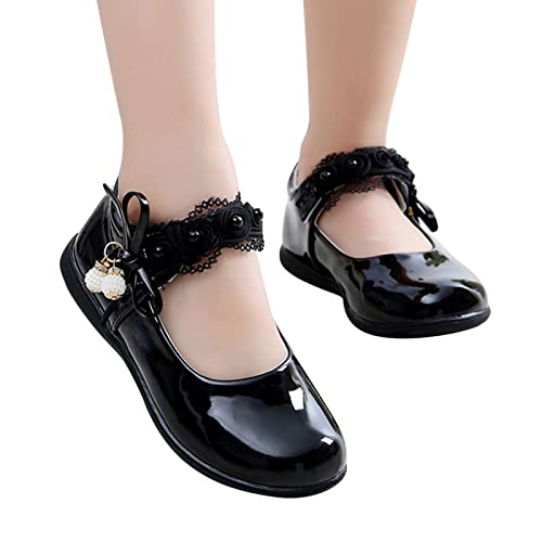 Mädchen Ballerinas Prinzessin Schuhe Flache Schulschuhe Pailletten Kristall Prinzessinnen Schuhe Kleidschuhe Festliche Kleidschuhe Glänzende Schleife Kinder Fashing Schuhe für Festliche Karneval von Glücksvogel