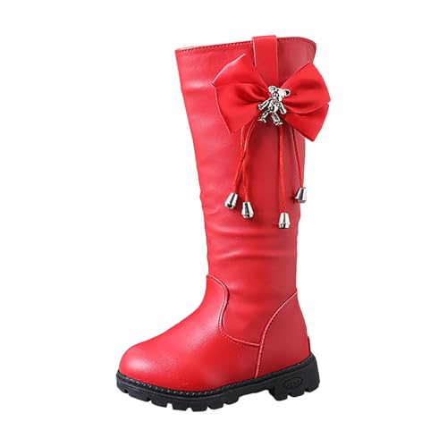 Mädchen Lange Stiefel Hohe rutschfeste Gummischuhe Bequeme Kniehohe Gummistiefel Wasserdicht Westernstiefel Blockabsatz Langschaft Stiefel rutschfeste Winterstiefel Plateaustiefel Reitstiefel Boots von Glücksvogel