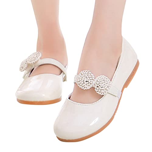 Mädchen Schuhe Ballerinas Flache Prinzessin Schuhe Kinder Kleinkind Schuhe Bow-Knot Tanzschuhe Festliche Kleidschuhe Glänzende Schleife Sommer Party Hochzeitschuhe für Geburtstag Hochzeit Karneval von Glücksvogel