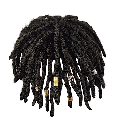 Perücke Afro für Herren, Dreadlocks Perücken Schwarz Afrikanische Zopfperücke Gemischt Kunsthaar Curly Perücke Dreadlock Perücke Afro Synthetische für Tägliche Partykleidung Cosplay Halloween Karneval von Glücksvogel