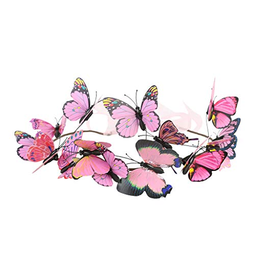 Schmetterlings Stirnbänder Fasching Haarschmuck Kostüm Schmetterling Haarreif Haarband Stirnband Dekorative Schmetterling Braut Haarband Party Hair Karneval Accessories Kopfschmuck für Damen Mädchen von Glücksvogel