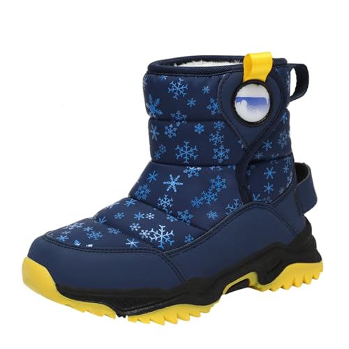 Schneeschuh Mädchen Jungen Winter Warm Fleece gefüttert Gummistiefel Schneestiefel Unisex Kinder Winter-Bootie Gummistiefel Winterstiefel Baumwollstiefel Süße Kindererstiefel für Jungen Mädchen von Glücksvogel