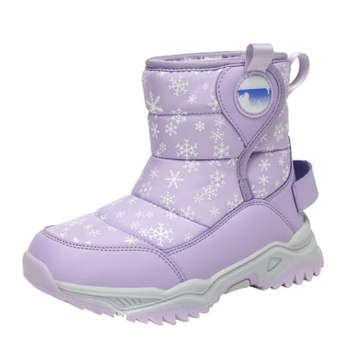 Schneeschuh Mädchen Jungen Winter Warm Fleece gefüttert Gummistiefel Schneestiefel Unisex Kinder Winter-Bootie Gummistiefel Winterstiefel Baumwollstiefel Süße Kindererstiefel für Jungen Mädchen von Glücksvogel