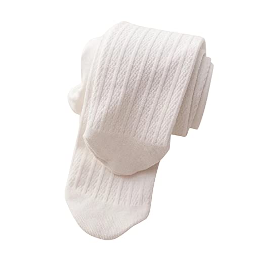 Thermo Strumpfhosen für Mädchen Baby Strickstrumpfhose Warm Gefüttert Thermostrumpfhose Winter Leggings Kinderstrumpfhose Einfarbig Strumpfhosen Weiche Leggings Thermo Verdicken (White, 12-24 Months) von Glücksvogel