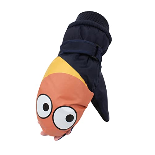 fausthandschuhe kinder wasserdicht Mädchen Fäustlinge Winter Cartoon Wasser Jungen Kleinkind Für Kinder Baby Handschuhe Schnee Fäustlinge Warme Winterfeste Kinder kleinkinder (Navy-a, One Size) von Glücksvogel