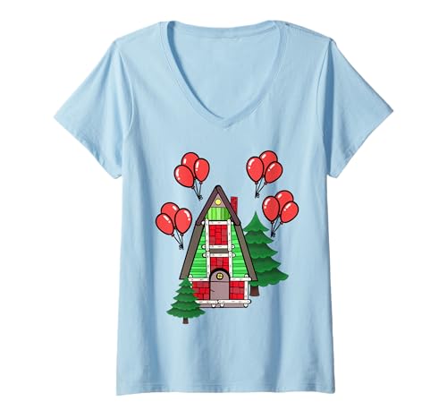 Damen Glückwunsch Eigenheim Häuser Immobilen Bauen Bauherr Haus T-Shirt mit V-Ausschnitt Damen Glückwunsch Eigenheim Häuser Immobilen Bauen Bauherr Haus T-Shirt mit V-Ausschnitt von Glückwunsch Häuser Bauherr