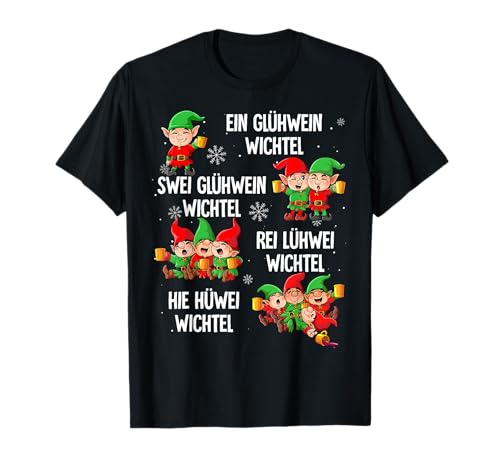 Glühwein Lustig Damen Winter T-Shirt Schwarz Cartoon Crew Neck Kurzarm Small Klassisch Party Weihnachtsspruch Gnome Wichtel T-Shirt Glühwein Lustig Damen Winter T-Shirt Schwarz Cartoon Crew Neck Kurzarm Small Klassisch Party Weihnachtsspruch Gnome Wichtel T-Shirt von Glühwein Lustig