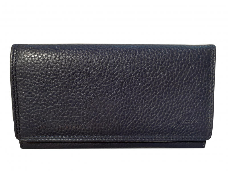 Glüxklee - Glüxklee Damenbörse mit RFID echt Leder navy Blau von Glüxklee