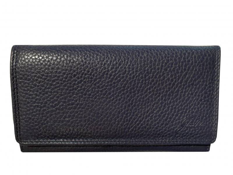 Glüxklee - Glüxklee Damenbörse mit RFID echt Leder navy Blau von Glüxklee