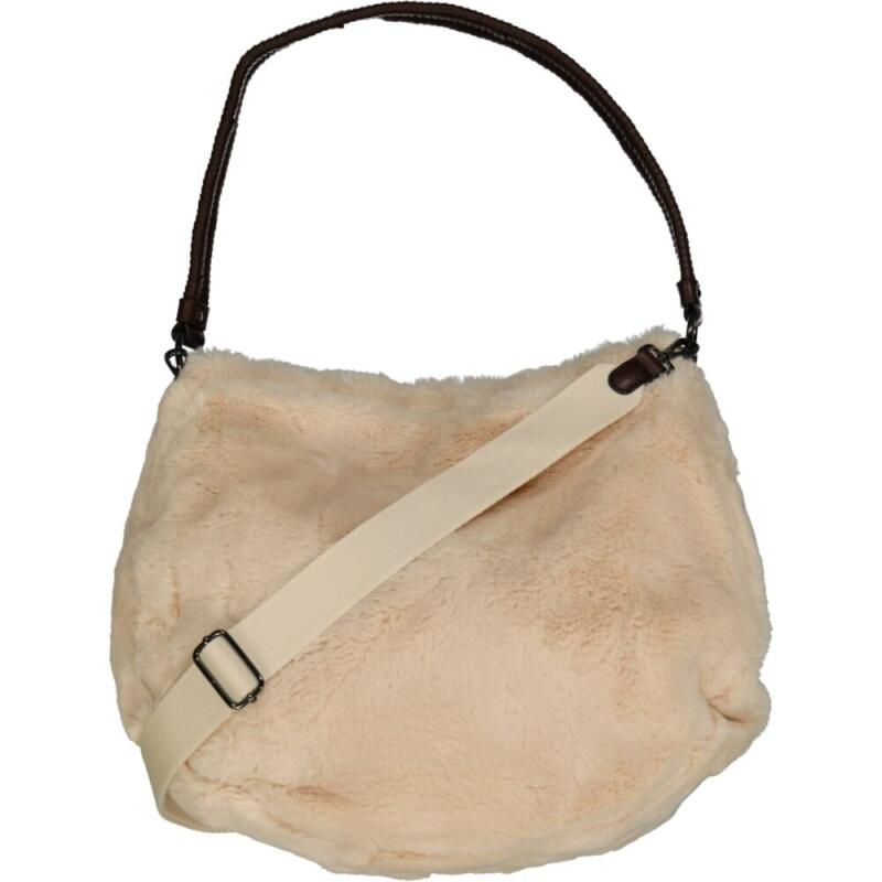 Glüxklee - Glüxklee Schultertasche plüsch kurzer und langer Riemen beige Beige von Glüxklee