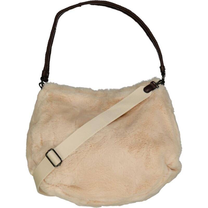 Glüxklee - Glüxklee Schultertasche plüsch kurzer und langer Riemen beige Beige von Glüxklee