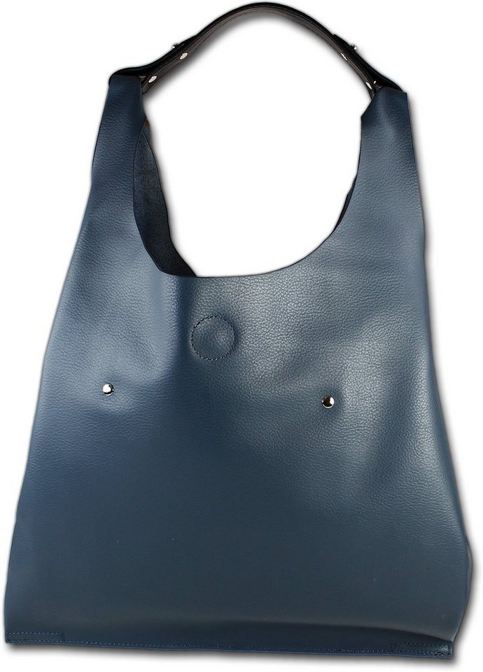 Glüxklee Henkeltasche Glüxklee XL Henkeltasche Damen, Mädchen (Shopper, Shopper), Henkeltasche, Shopper jeansblau, Größe ca. 35cm von Glüxklee