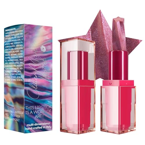 Glitter Lipgloss, Long Lasting Glitter Lipstick Makeup Lipstick | Waterproof Long Lasting Cosmetics for Women and Girls von Glugahrif