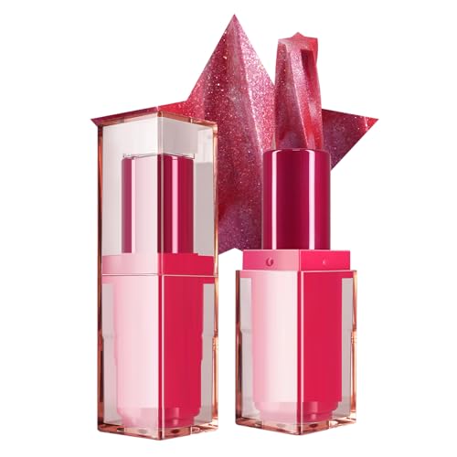 Glitzernder Lippenstift, roter Glitzer-Lippenstift | Lippenstift aus | Wasserdichte Kosmetik für Frauen und Mädchen von Glugahrif