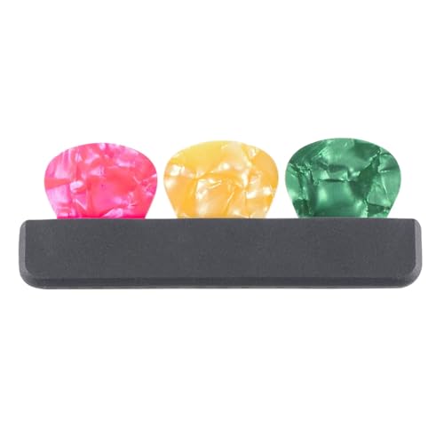 Glugahrif Pick Box, Auswahl an Gitarren mit Ständer | Plektrum-Organizer – Picks Aufbewahrungsbehälter leicht zu kleben für E-Gitarre Akustik Ukulele, Einzigartiger Attribut., Se référer au descriptif von Glugahrif