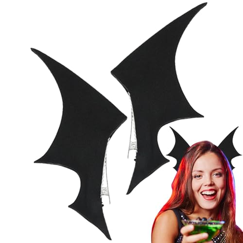 Halloween Fledermausohren Haarnadel, Cartoon Fledermausfrisur, Fledermausohren Haarspangen für Frauen, Cosplay Zubehör Cosplay Kostüme Polyval von Glugahrif