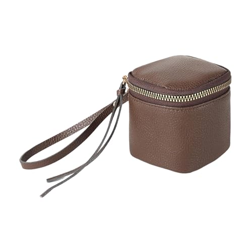 Make -up -Taschen für Frauen, Reisekosmetiktasche - PU Leder tragbarer Beuaty Case - Vintage -Toilettenbeutel mit Reißverschluss -Make -up -Hülle für Geldbörse und Lippenstift von Glugahrif