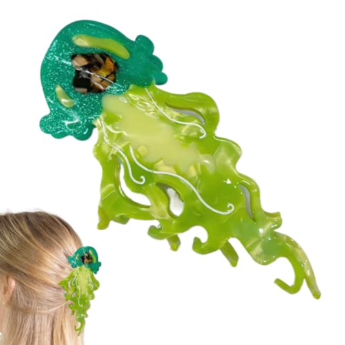 Niedliche Acetat-Haarspange | Haarspangen in Quallenform – elegante Haarspangen für Frauen, Mädchen, Studenten, Ehefrauen und Fitness-Enthusiasten, für das College und von Glugahrif
