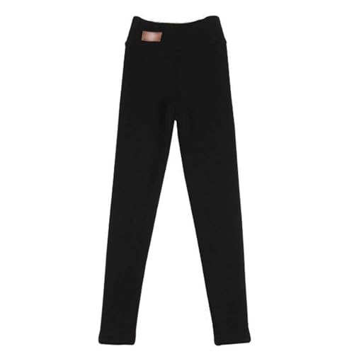 Gluhbirnen Thermo Leggings Damen, Schafwolle Thermoleggings, Winter Leggings Damen Gefüttert, Fleece Gefütterte Leggings High Waist, Thermoleggings, Leggings Damen Baumwolle, Schwarz, M von Gluhbirnen