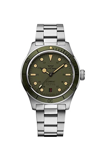 Glycine Watch - Herren - Uhr - Automatik - 39 mm - Edelstahl - Silber - Grün - Saphirglas - Wasserfest bis 30 m - Schnalle - Sport - Männer von Glycine Watch