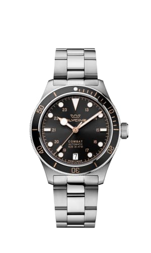 Glycine Watch - Unisex-Erwachsene - Sportuhr - Tauchuhr - Schwarz - Edelstahl - 36 mm - Automatik - 100 m Wasserdicht - Saphirglas von Glycine Watch